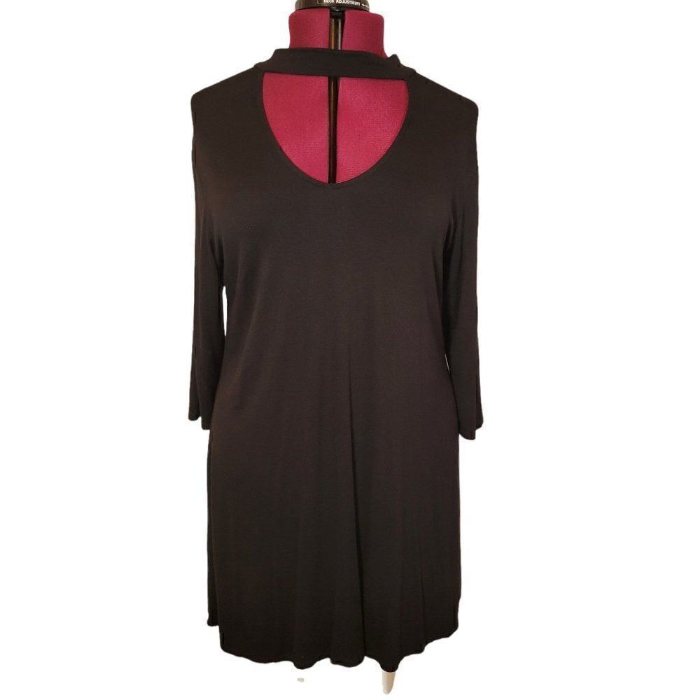 Madison Leigh Black Choker Dress (Size 16)
